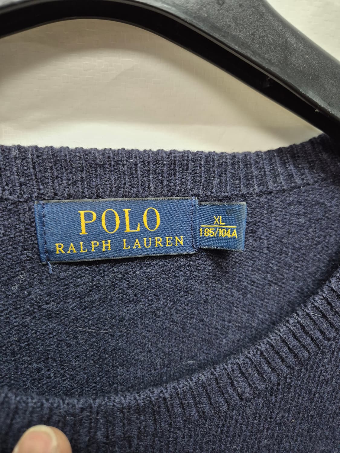 폴로 울 니트 네이비 상품이미지2