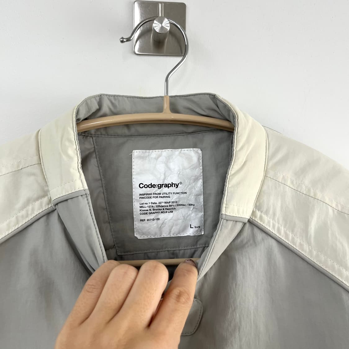 코드그라피 파이핑 그레이 바이커 점퍼 상품이미지8