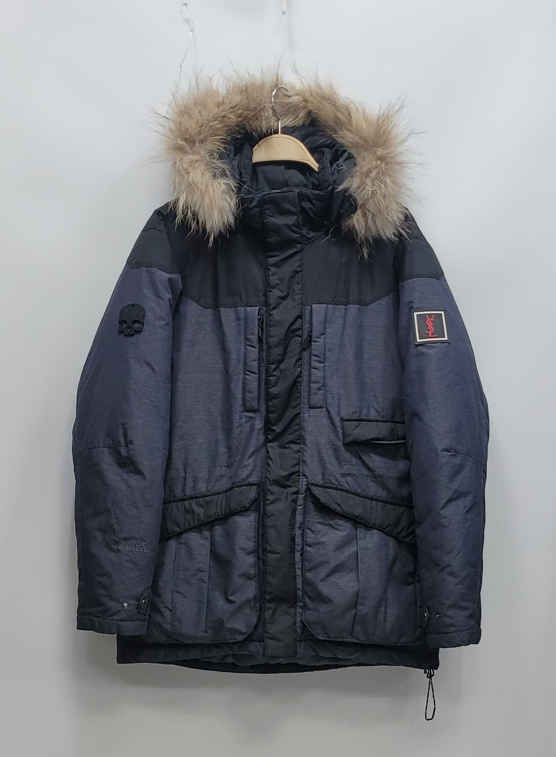 이브생로랑 80S~90S 킹하트 트럼프택 해골 백로고 패딩 / 남 L
 상품이미지1