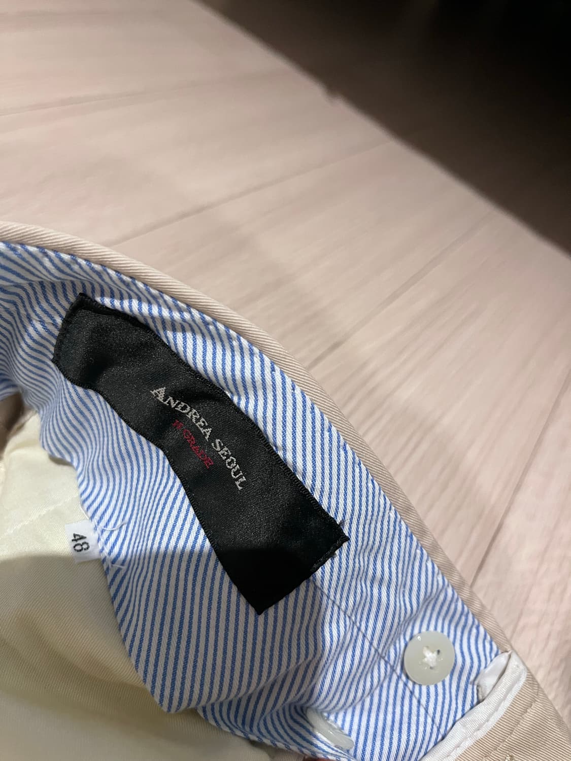 안드레아서울 링자켓 코튼 투플리츠 치노 팬츠 48사이즈 상품이미지3