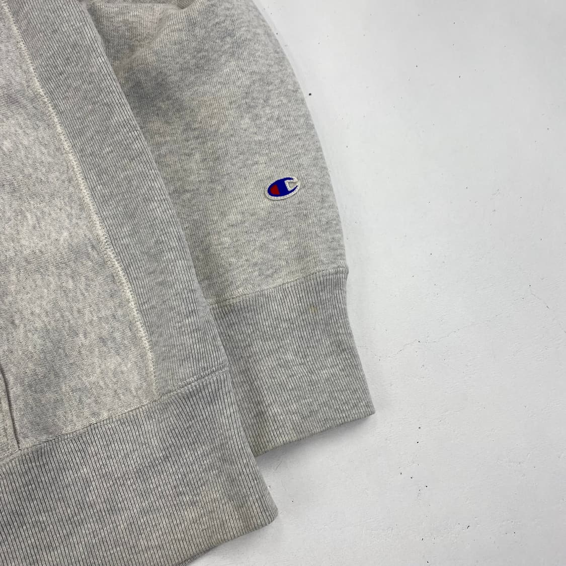 챔피언 리버스위브 블루 탭 그레이 후드 집업 (100) 상품이미지2