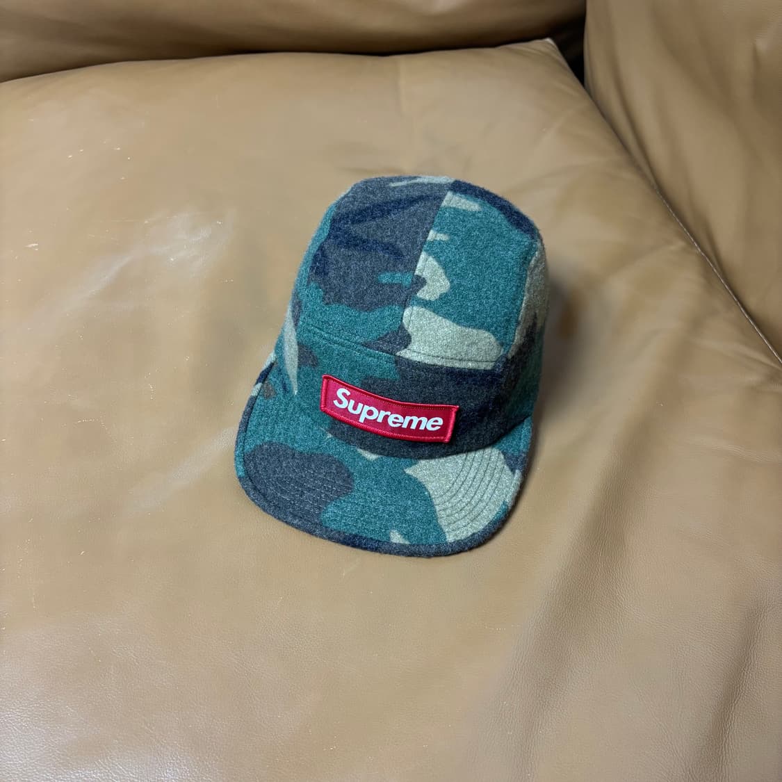 슈프림 캠프캡 모자 박스로고 우드랜드 카모 상품이미지1