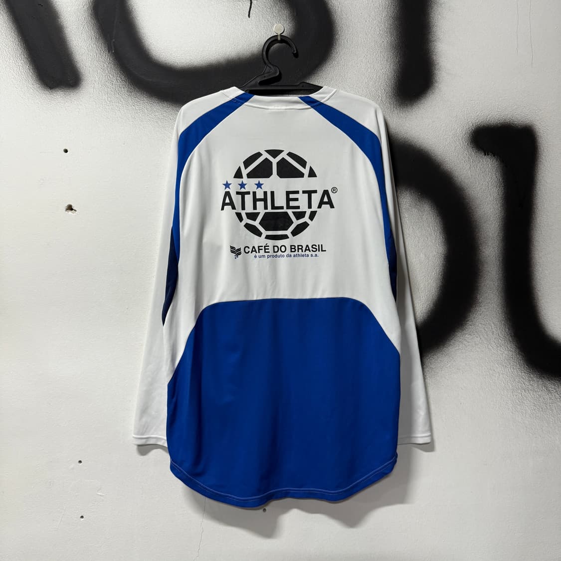 ATHLETA 빅사이즈 유니폼 화이트 블루 기능성 롱슬리브 상품이미지2