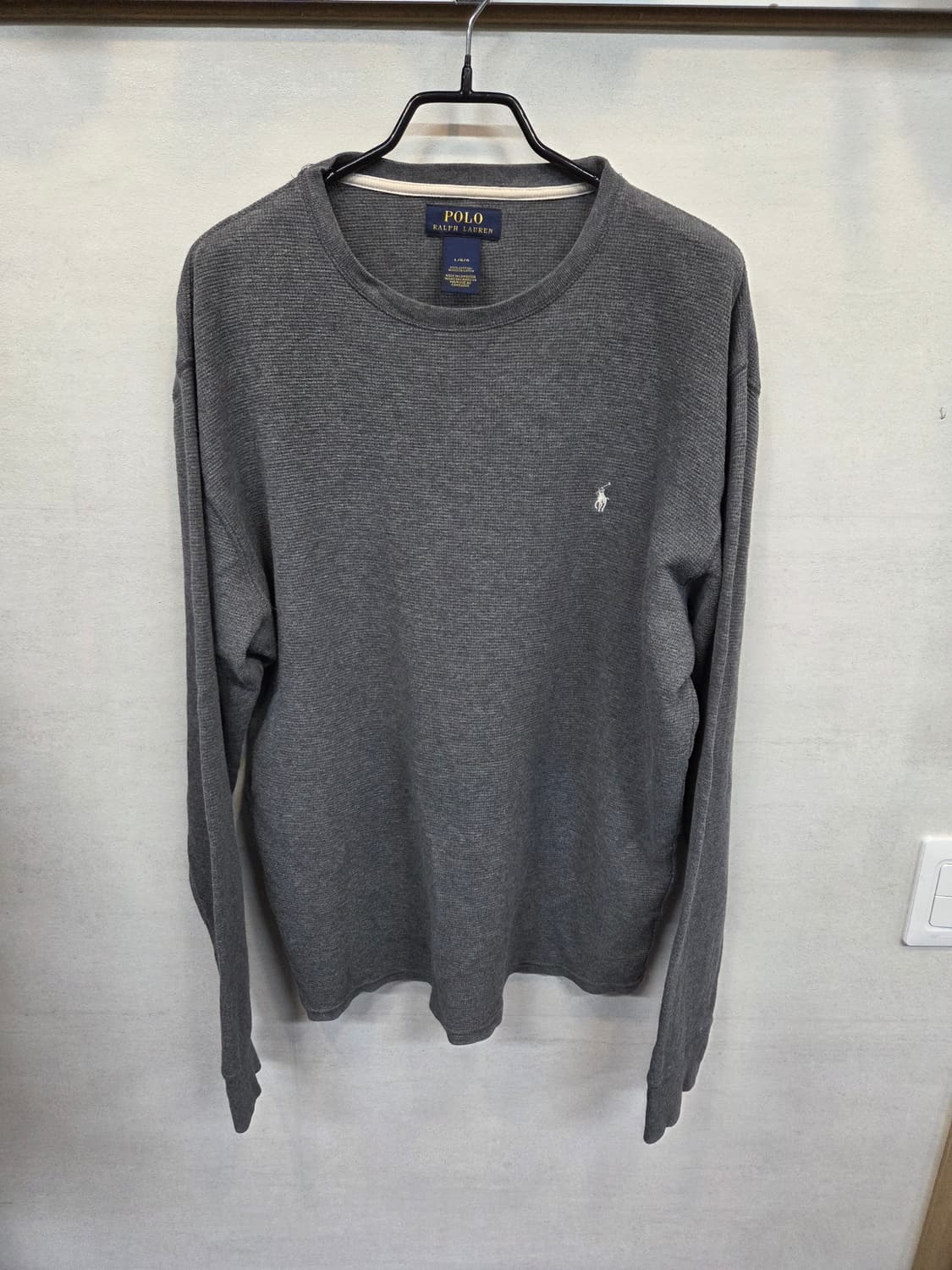 폴로랄프로렌 화이트포니 와플 긴팔 그레이 Lg 상품이미지1