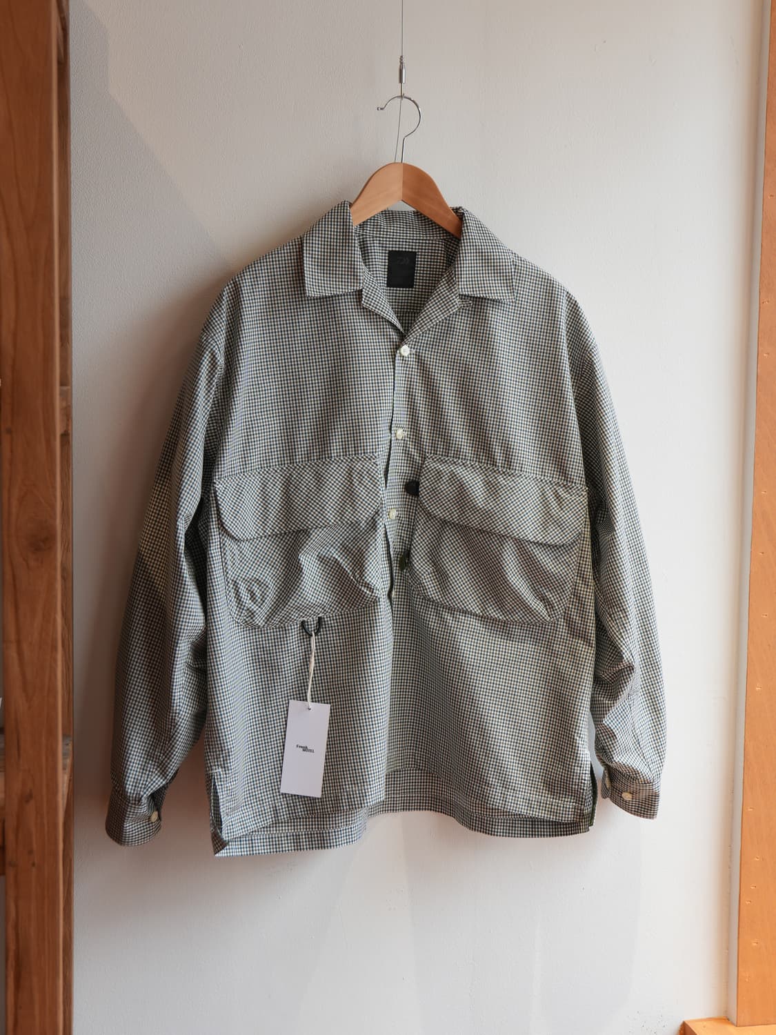 다이와피어39 테크 뉴 앵글러스 오픈카라 깅엄체크 셔츠 상품이미지1