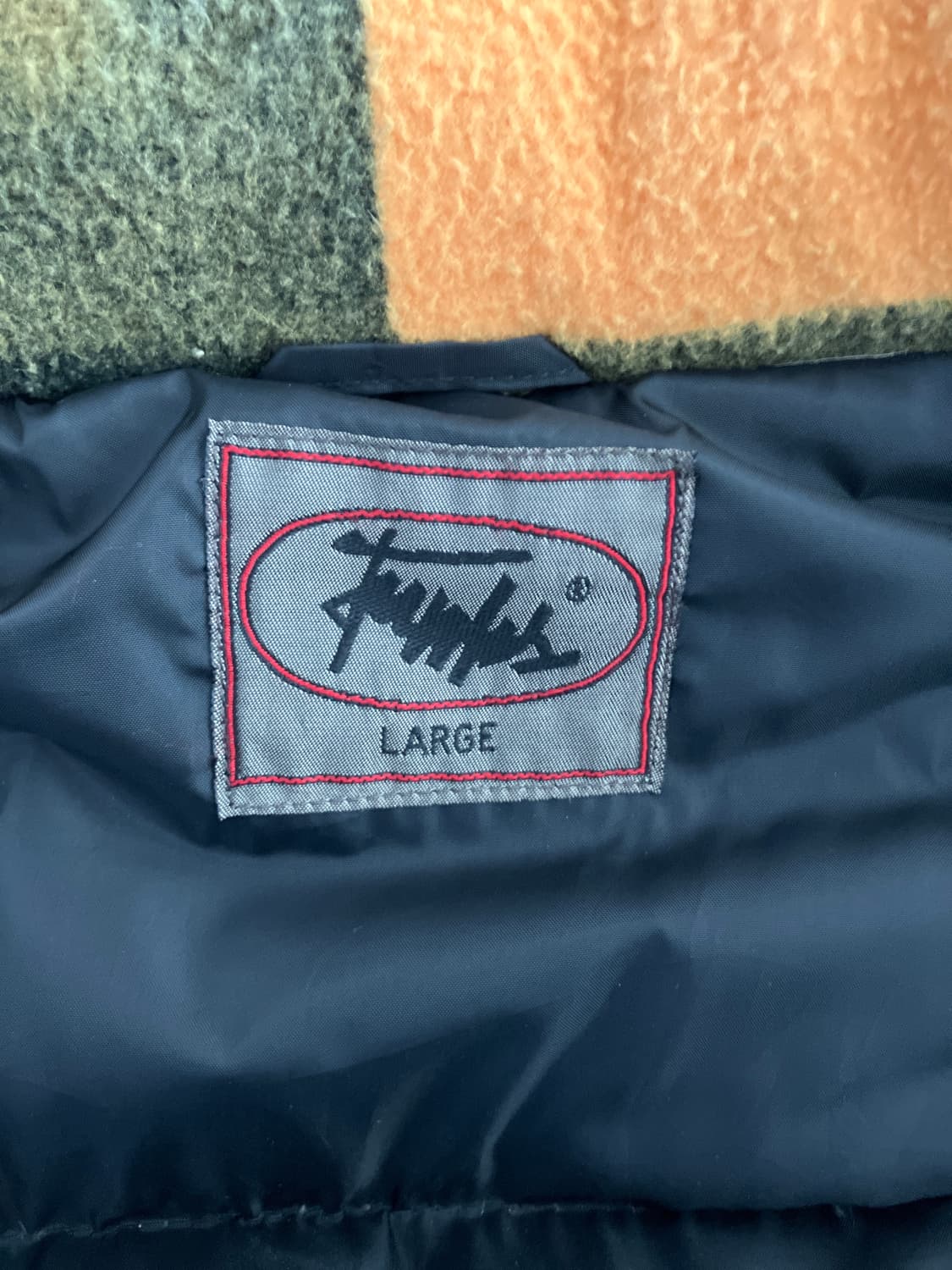 00s 빈티지 워크웨어 체크 패딩 상품이미지4