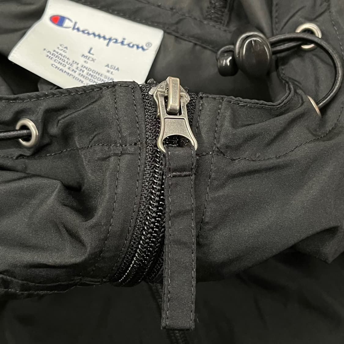 [정품/L] 챔피온 블랙 바람막이 후드 아노락 b16 상품이미지7