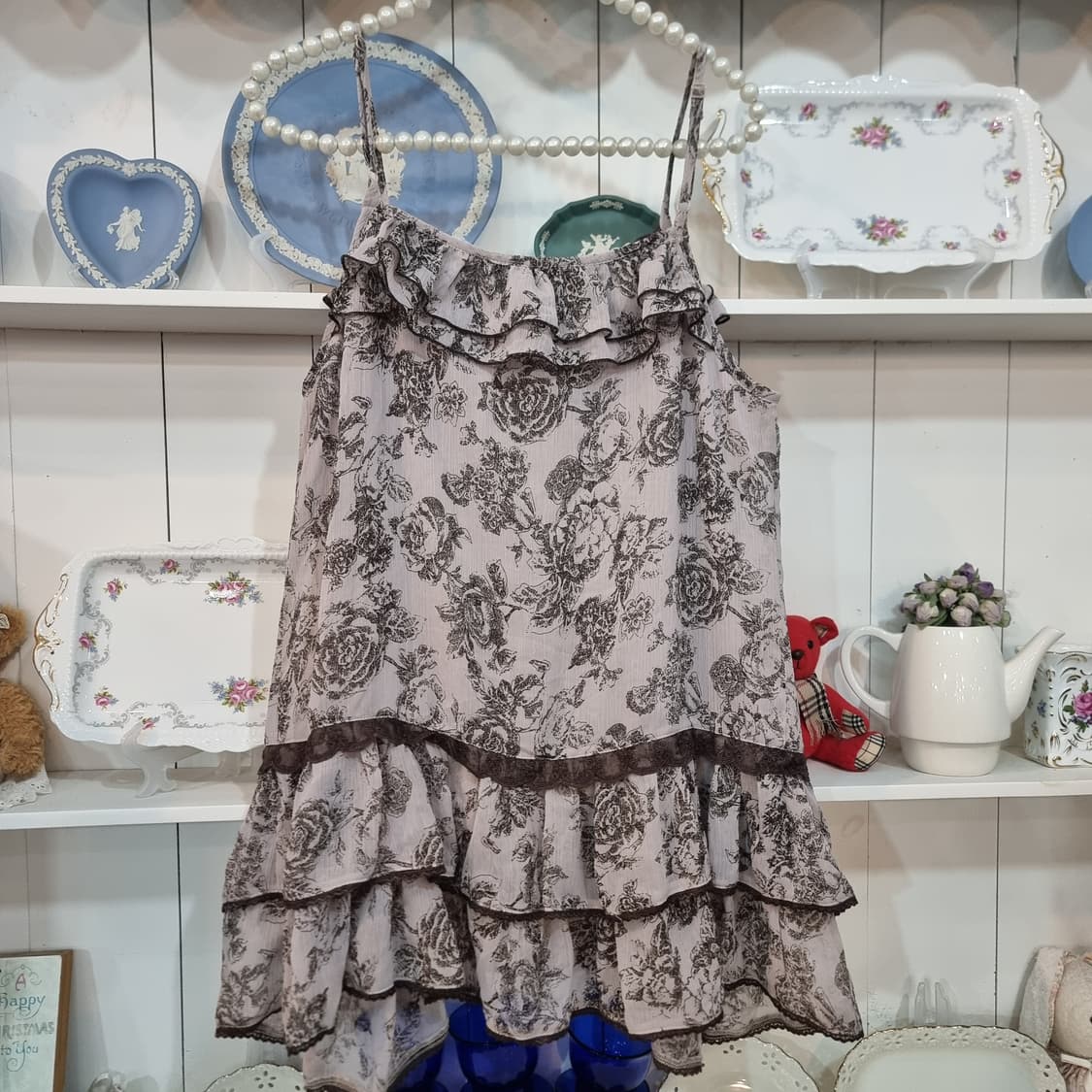 플라워 프릴 튜닉 캐미솔 상품이미지7