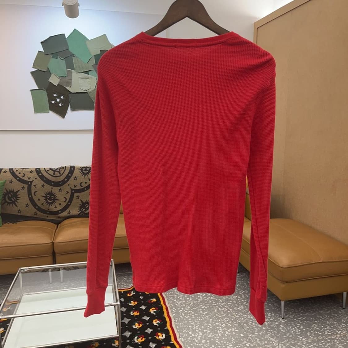 폴로 랄프로렌 레트로 레드 와플패턴 롱슬리브 M C07790 상품이미지3