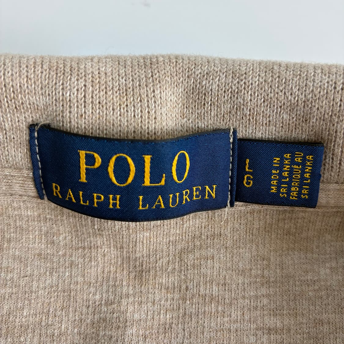 Polo  폴로 랄프로렌 신형 자수 오트밀 베이지 반집업 니트 상품이미지2