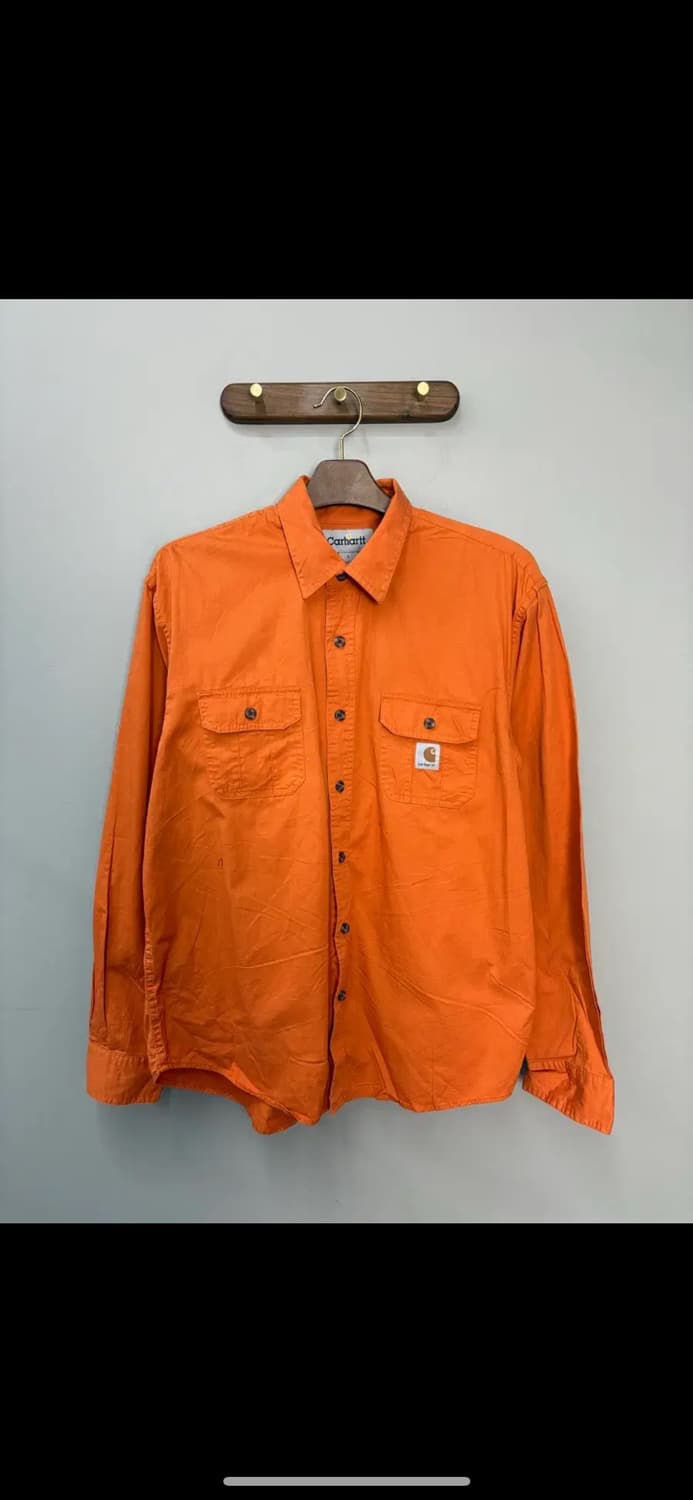 칼하트 오렌지 워크웨어 셔츠 H1883 상품이미지2