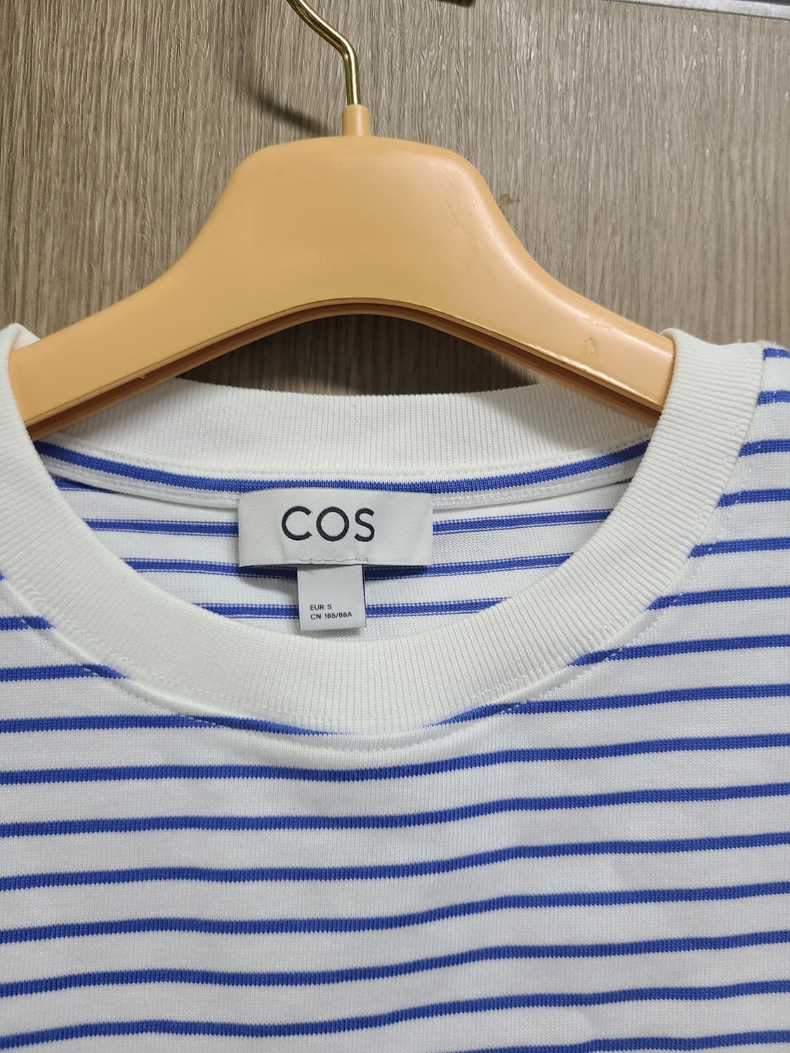 코스 스트라이프 단가라 긴팔티 s 상품이미지2