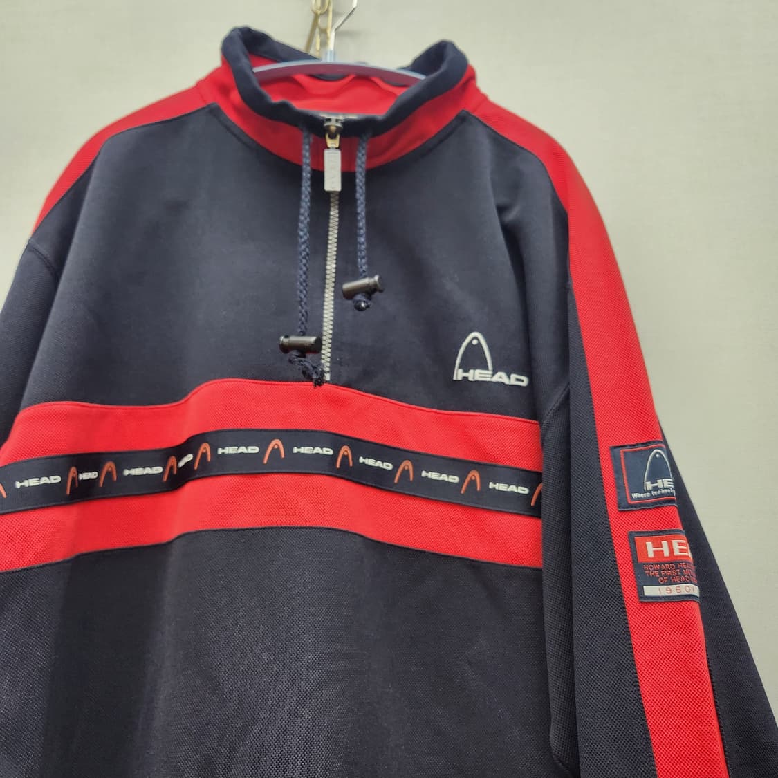 올드스쿨 헤드 로고 사이드라인 반집업 긴팔 L(XL) 상품이미지2