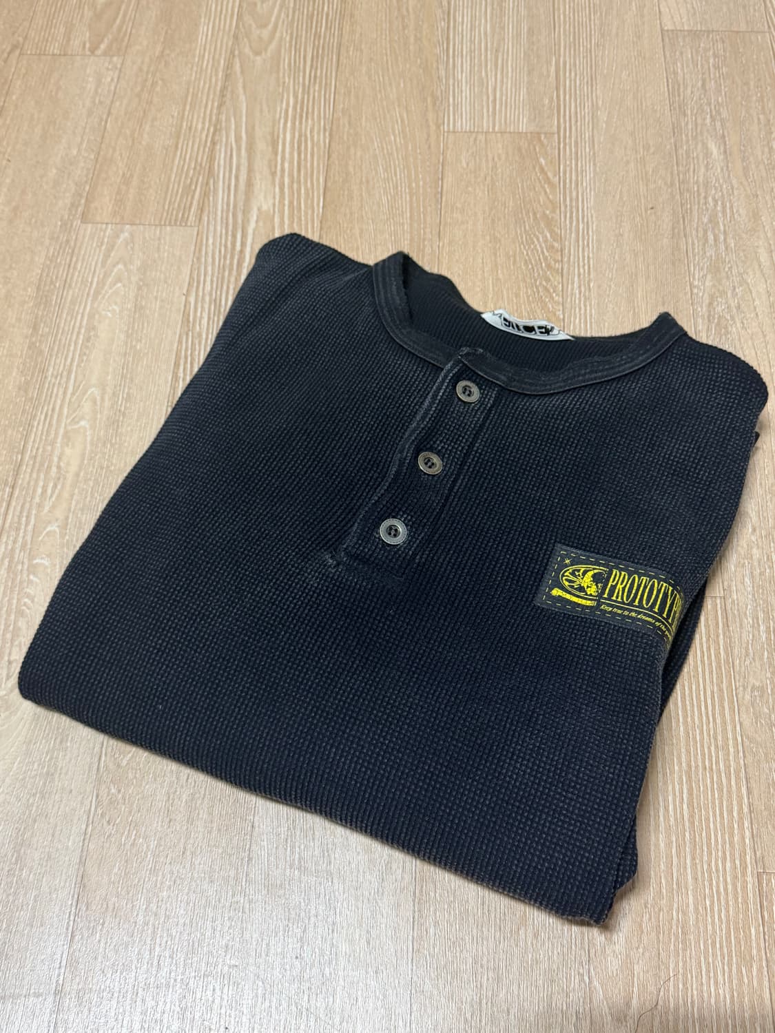 [S] Etce 헨리넥 와플 니트 상품이미지1