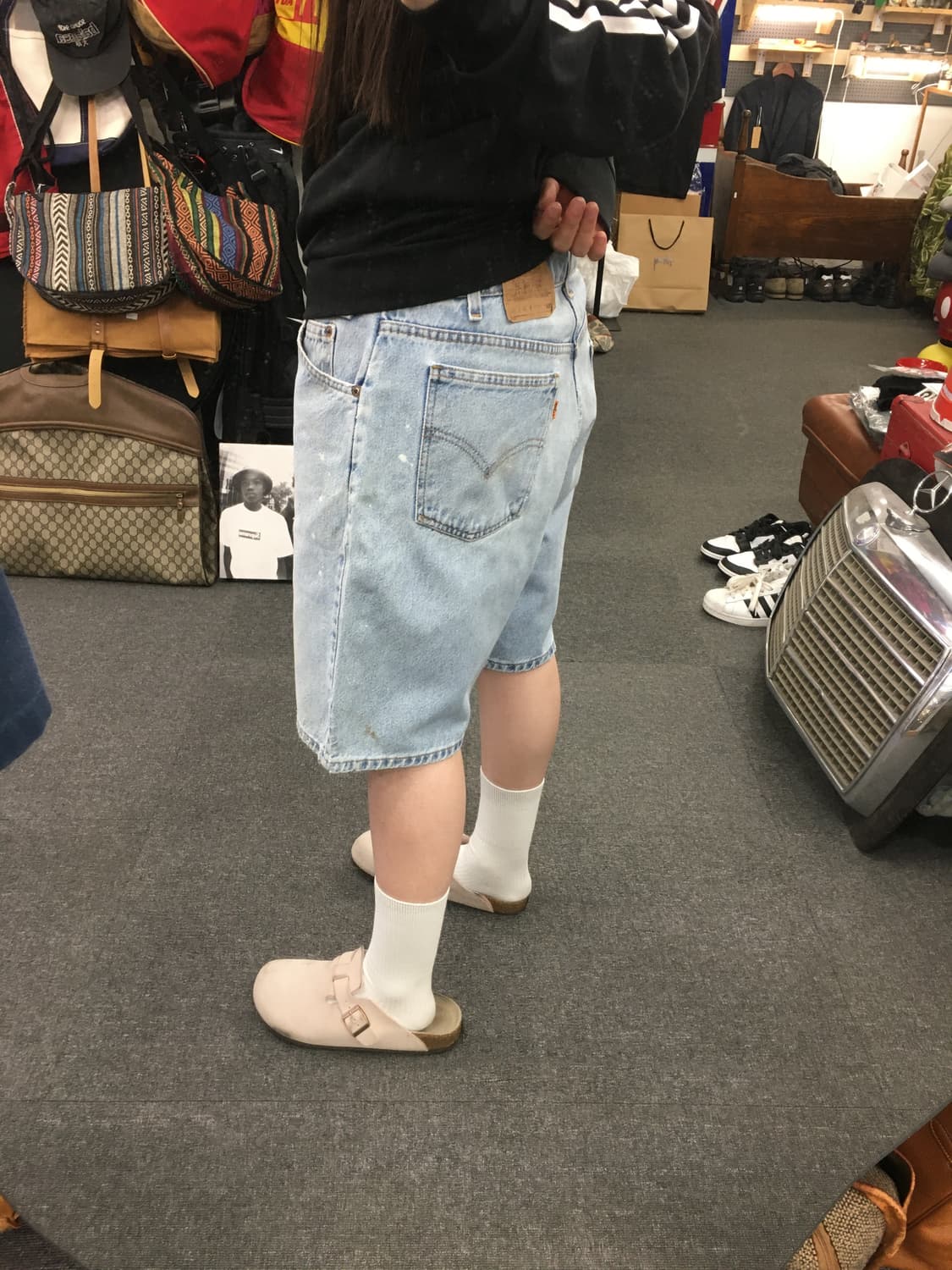 90s Levis 리바이스 550 오렌지탭 데님 쇼츠 상품이미지2