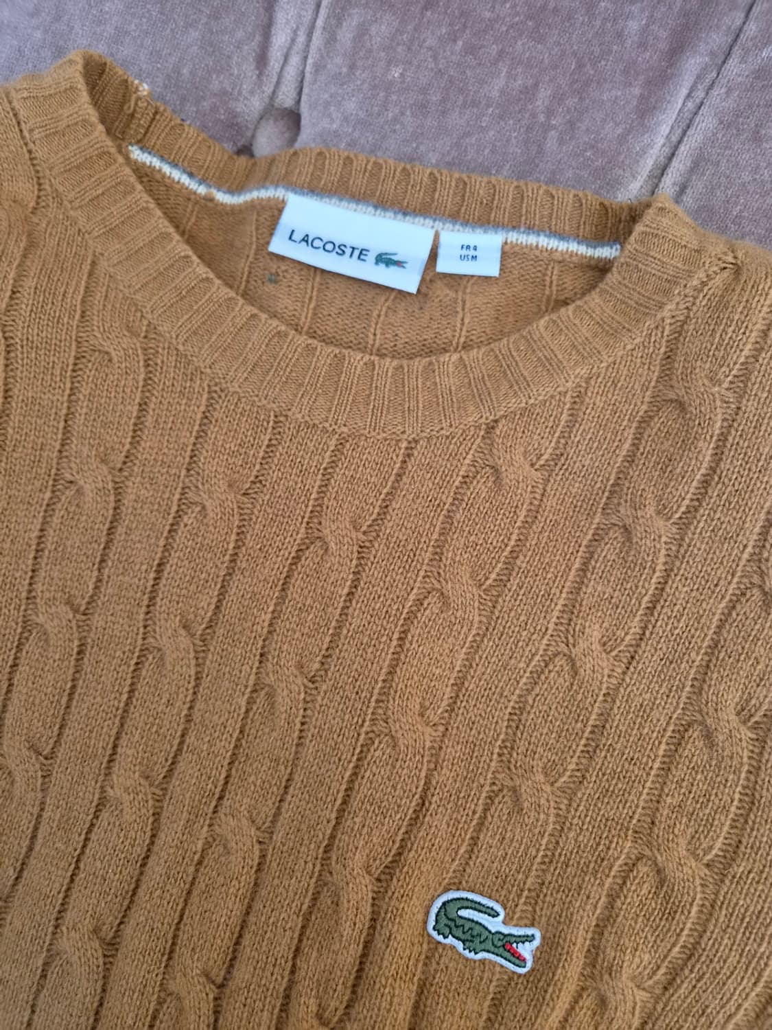 라코스테 남성 라운드케이블긴팔니트 M사이즈 상품이미지7