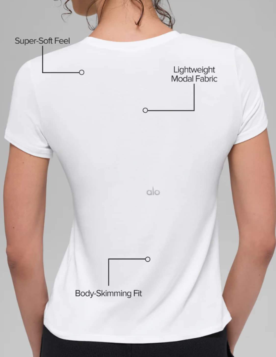 (새상품) 알로요가 Alo Yoga All Day 반팔 화이트 S 상품이미지3