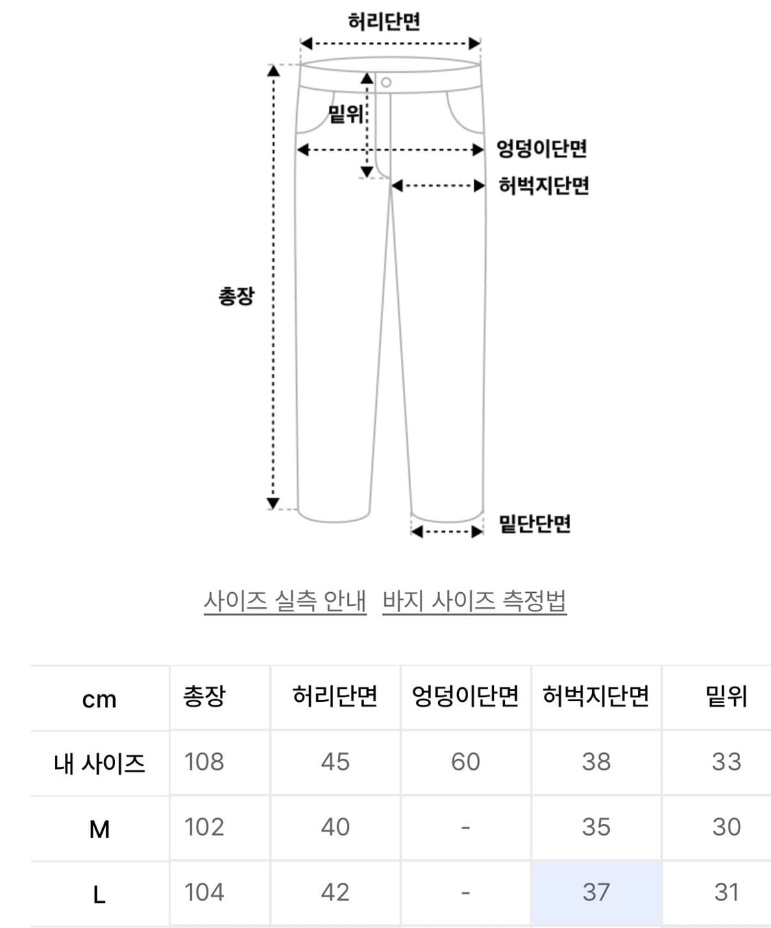 에스피오나지 셀비지 데님 다크 인디고 L 상품이미지3