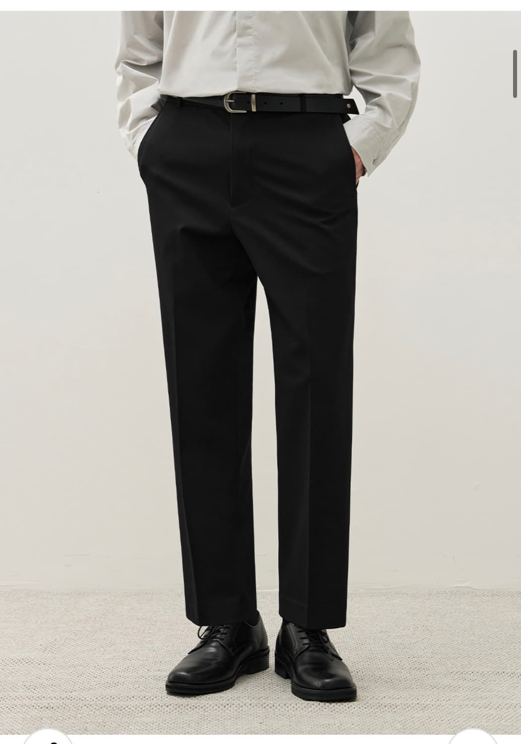 (L) [서강준 PICK] 드로우핏 밴딩 테이퍼드 슬랙스 [BLACK] 상품이미지3