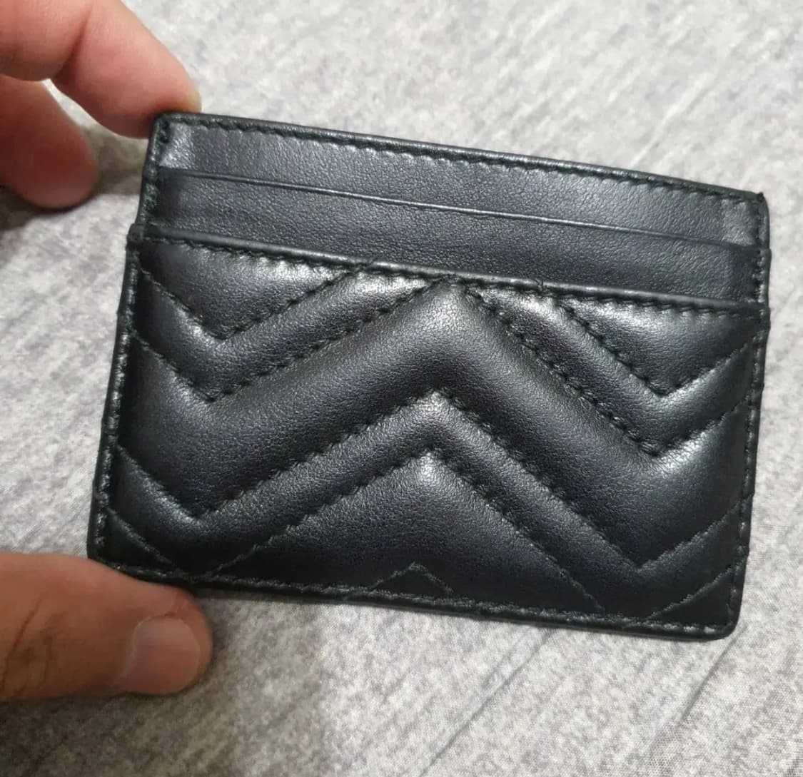 정품 구찌 마몬트 카드지갑 블랙 색상 상품이미지4