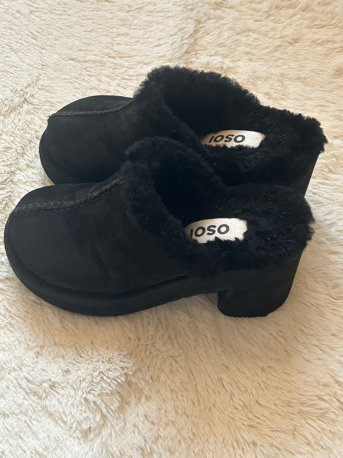 [225] 오소이 토비 뮬 시어링 블랙 상품이미지5