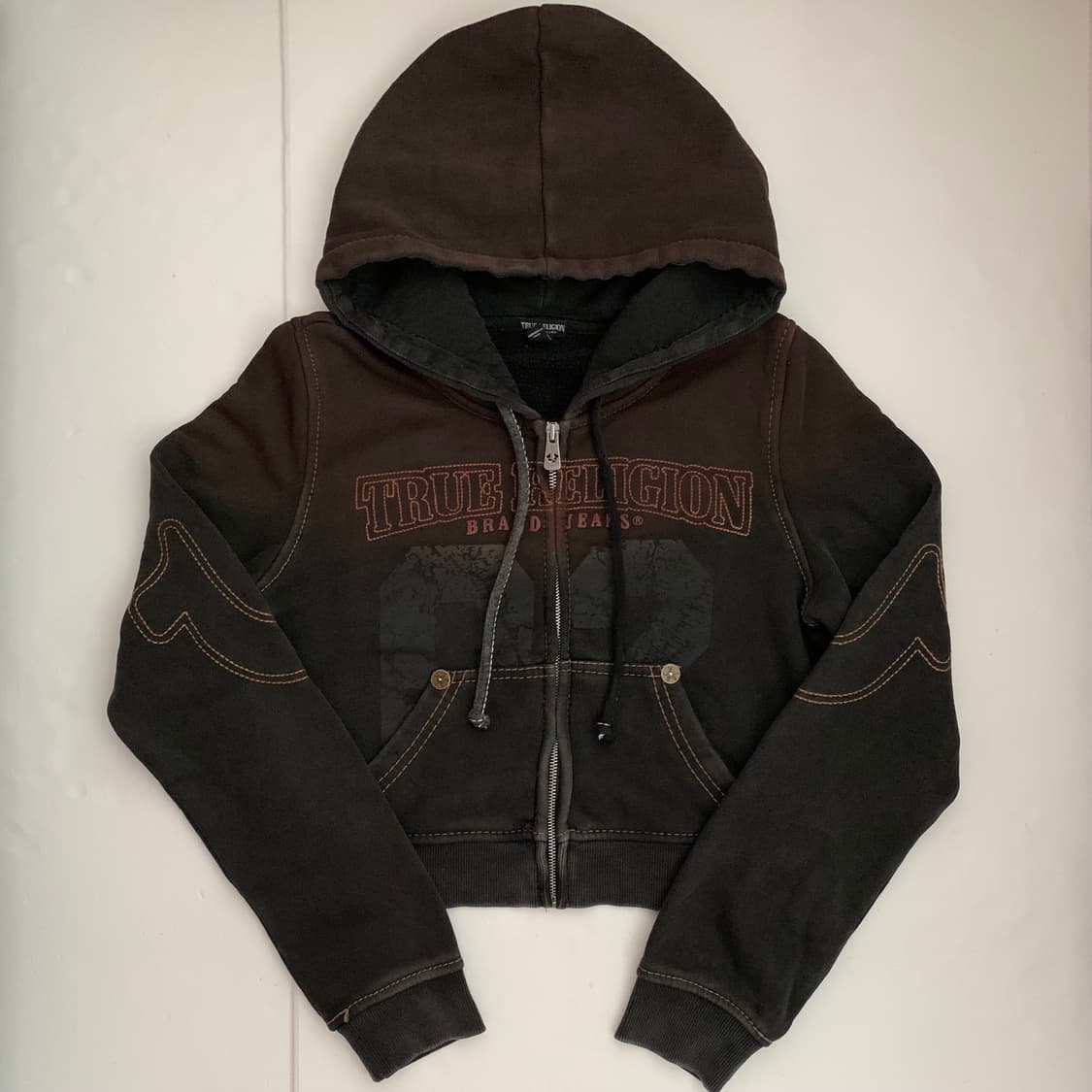 [새제품] 트루 릴리젼 워시드 후드집업 상품이미지1