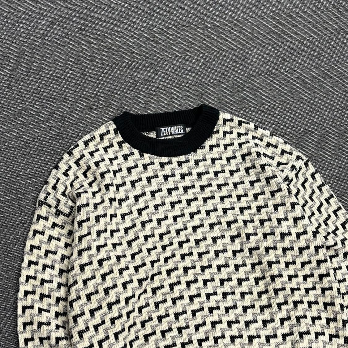 Zety Wales 체크 패턴 니트 V0542 상품이미지3