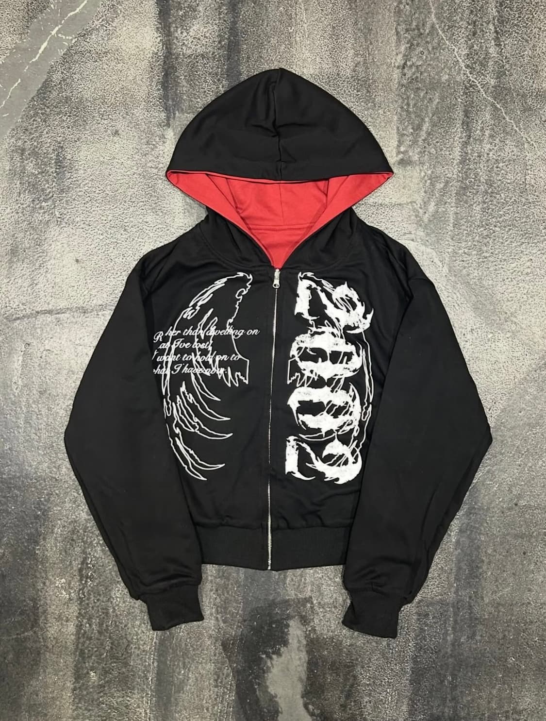 (2002)Both printing zip up hoody 상품이미지1