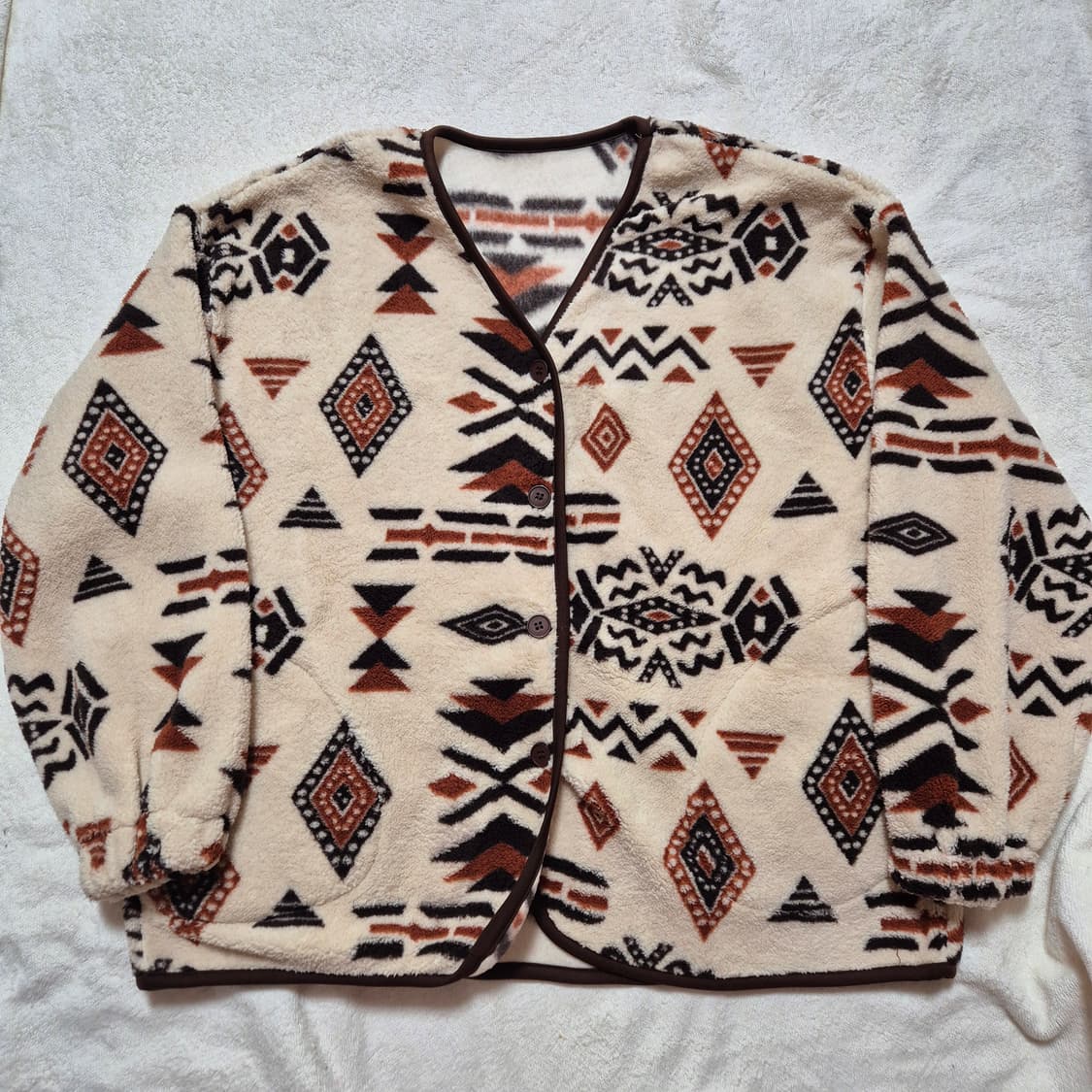 에스닉 패턴 잉카 플리스 가디건 새상품 상품이미지5