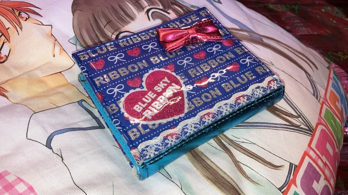 Y2K blue lace wallet 상품이미지2