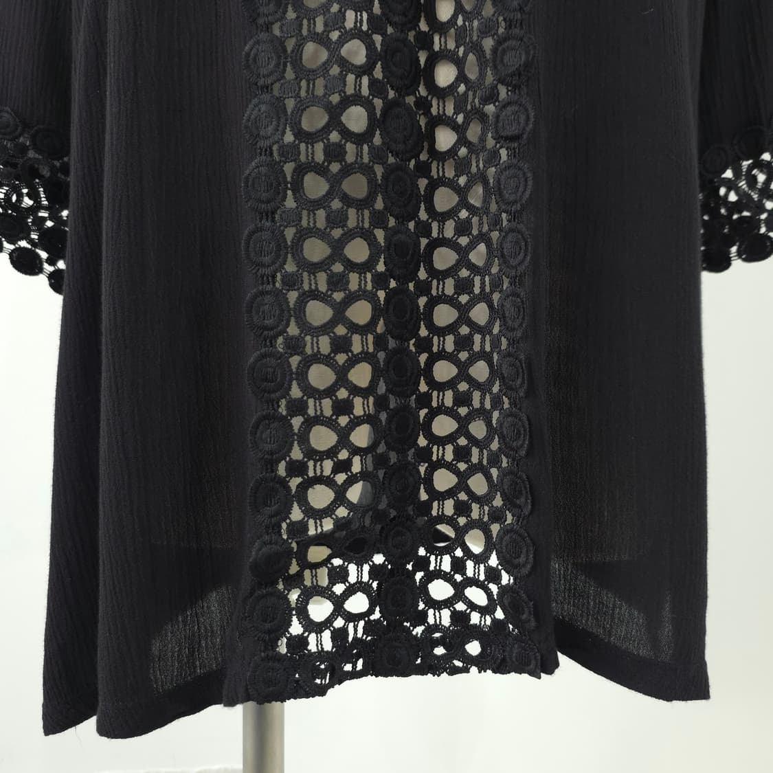 ACX 블랙 레이스 브이넥 미니원피스 상품이미지5