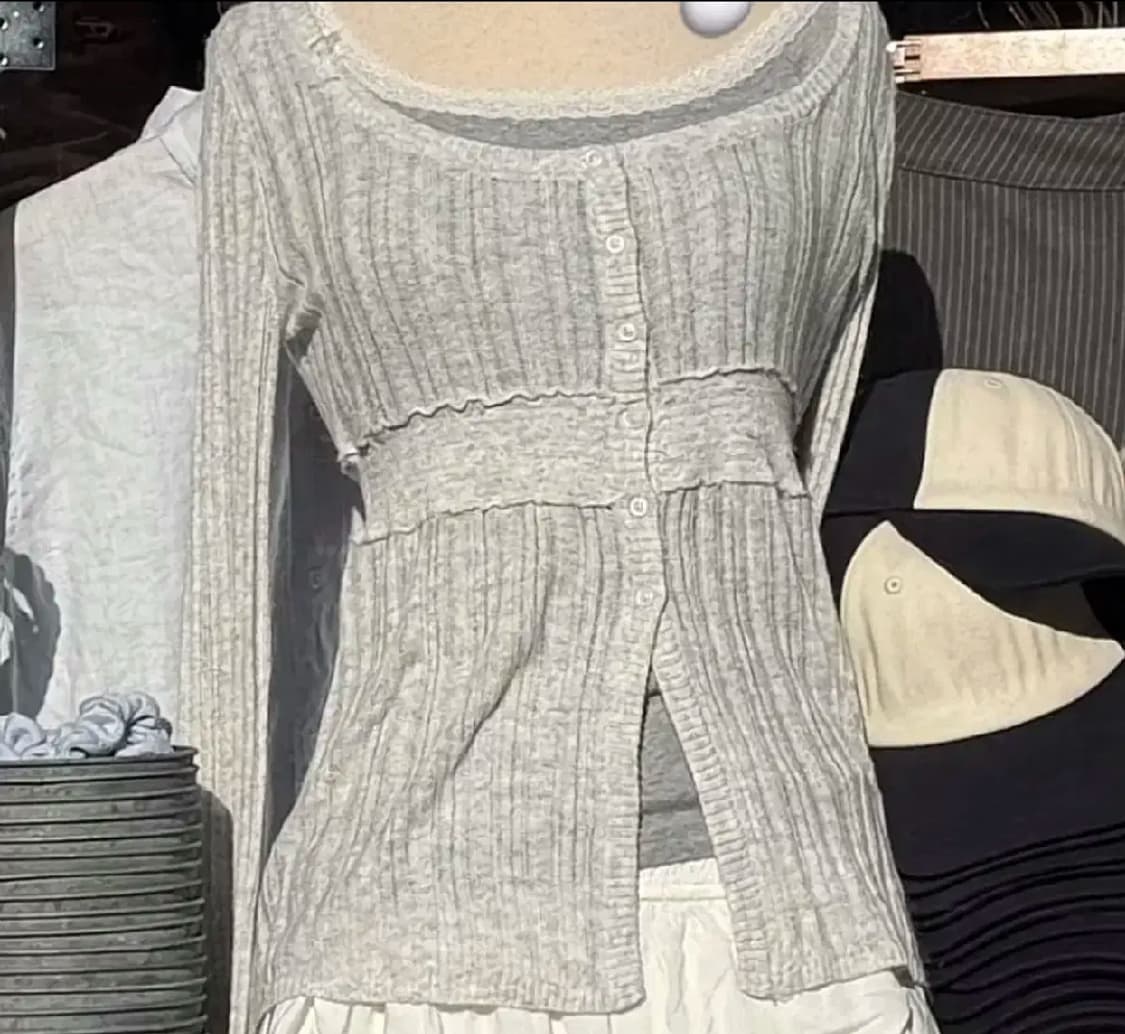 브랜디멜빌 니트가디건 그레이 상품이미지2