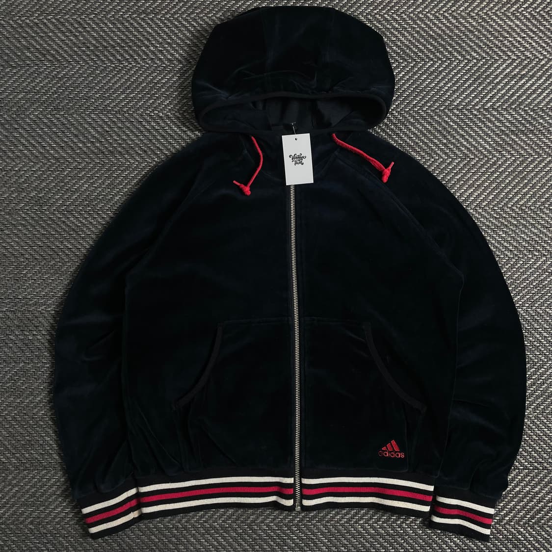 00s 아디다스 y2k 빈티지 벨벳 후드 트랙탑o 3706 상품이미지1