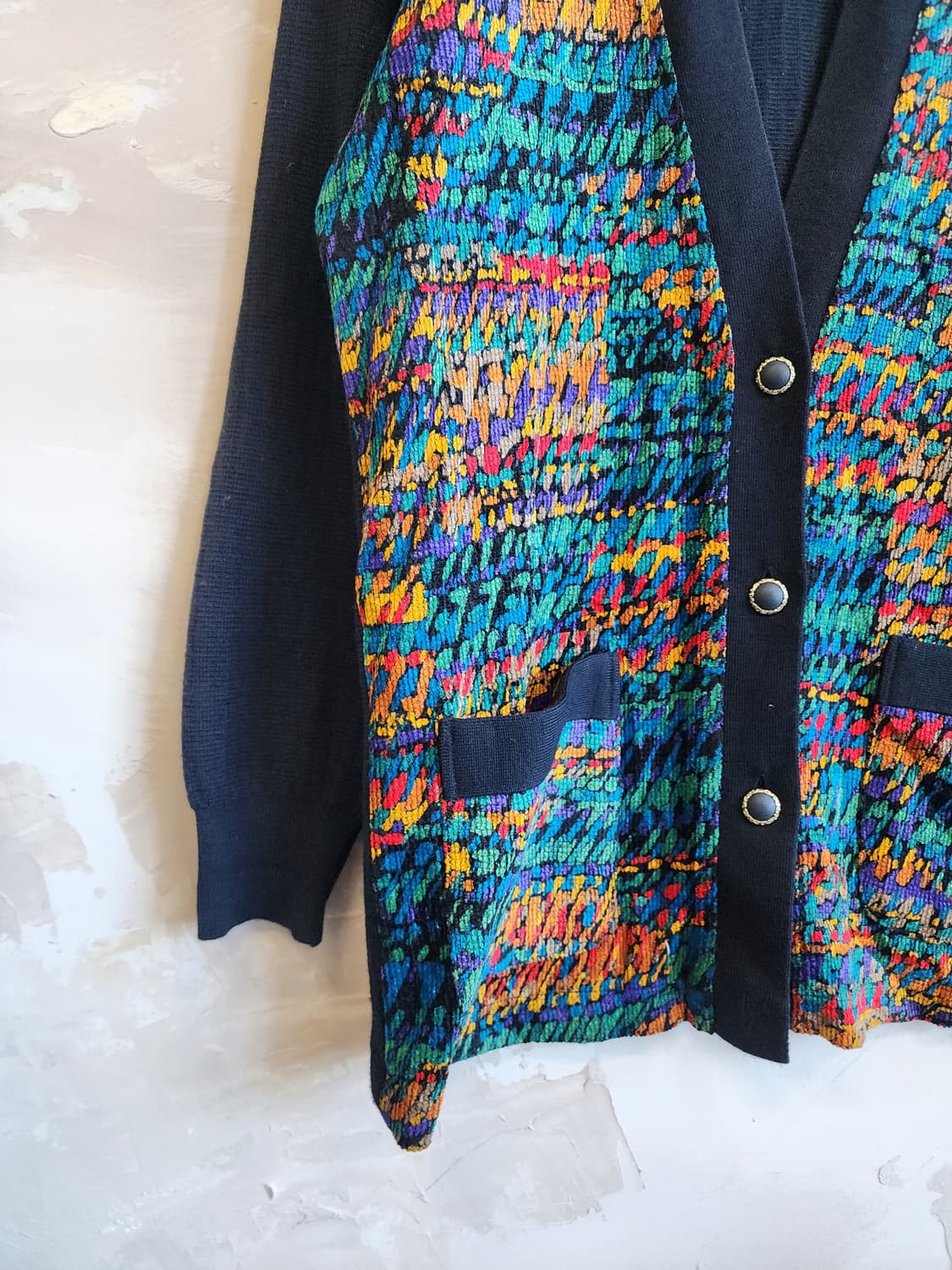 블랙 패턴 가디건 상품이미지3