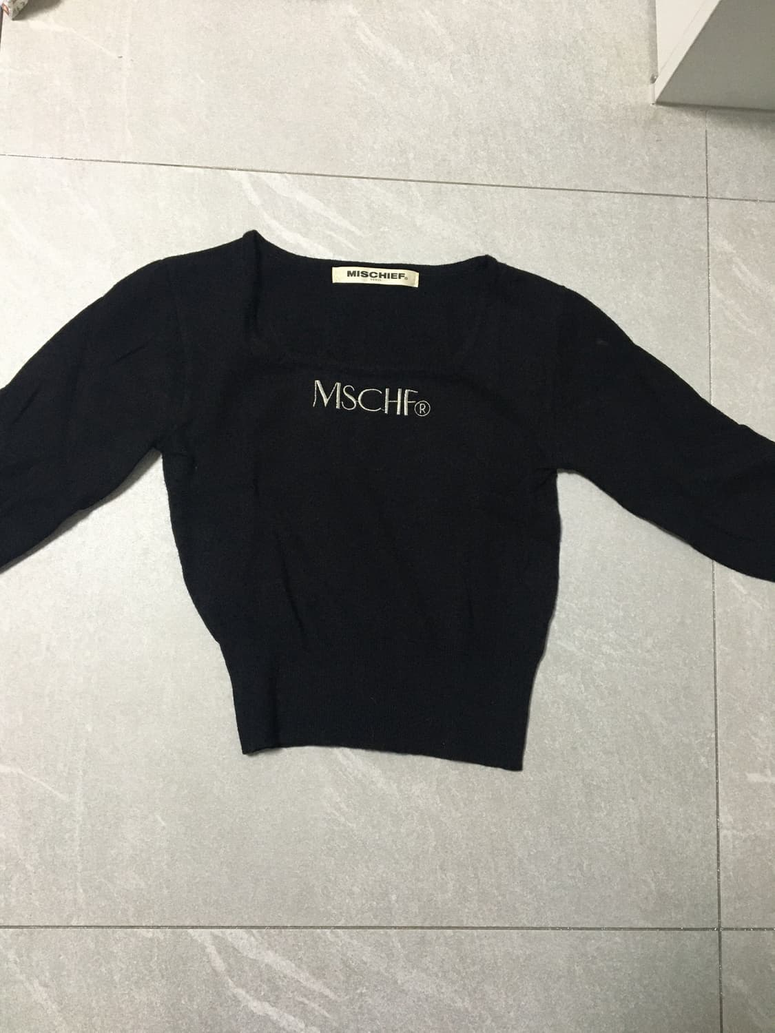 미스치프 검정 반팔 프리사이즈 상품이미지1