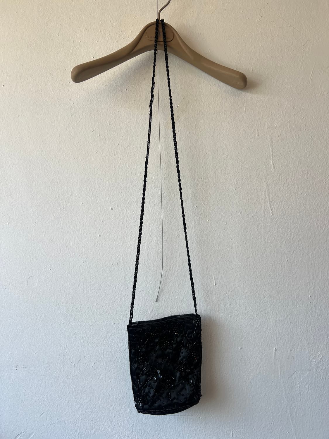 일본수입 핸드메이드 비즈공예 블랙 크로스백 미니백 상품이미지3