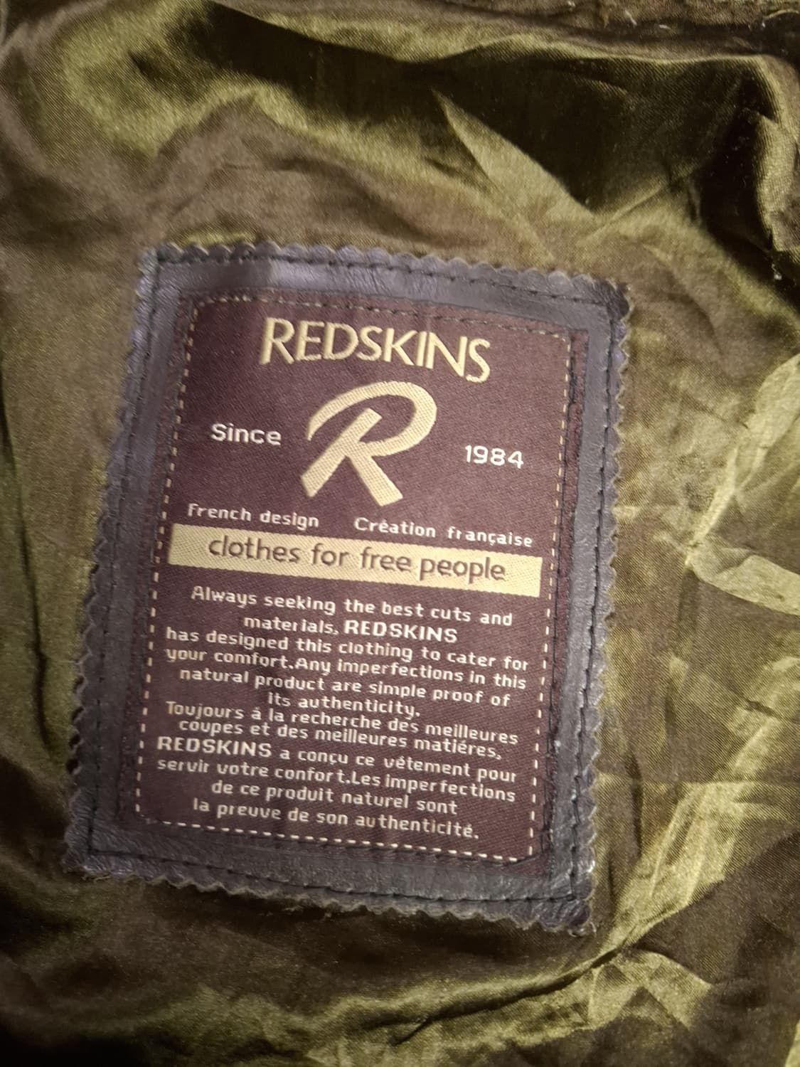 80's REDSKINS 리얼레더 항공자켓 상품이미지6