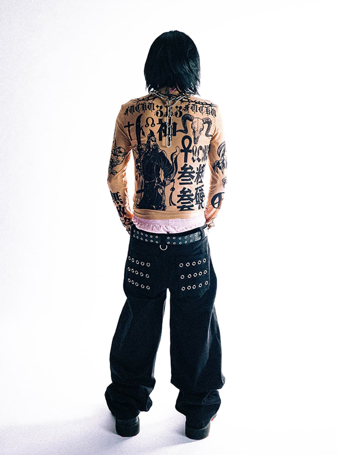 비엑세스 Eyelet Button Black Jeans 상품이미지5