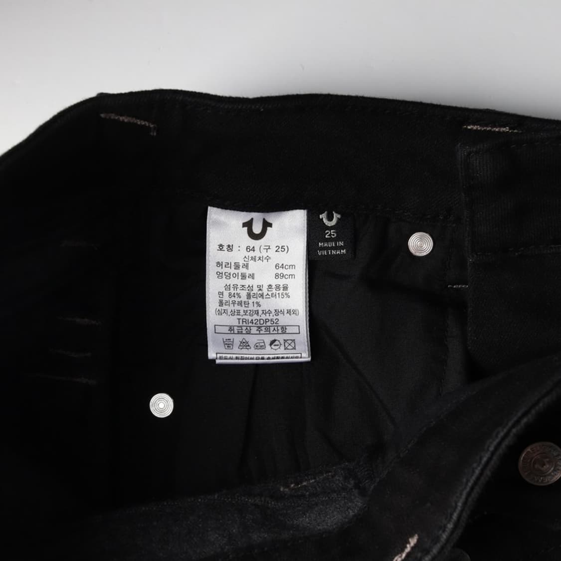 트루릴리전 블랙 스티치 슬림 스트레이트 데님 25 상품이미지7