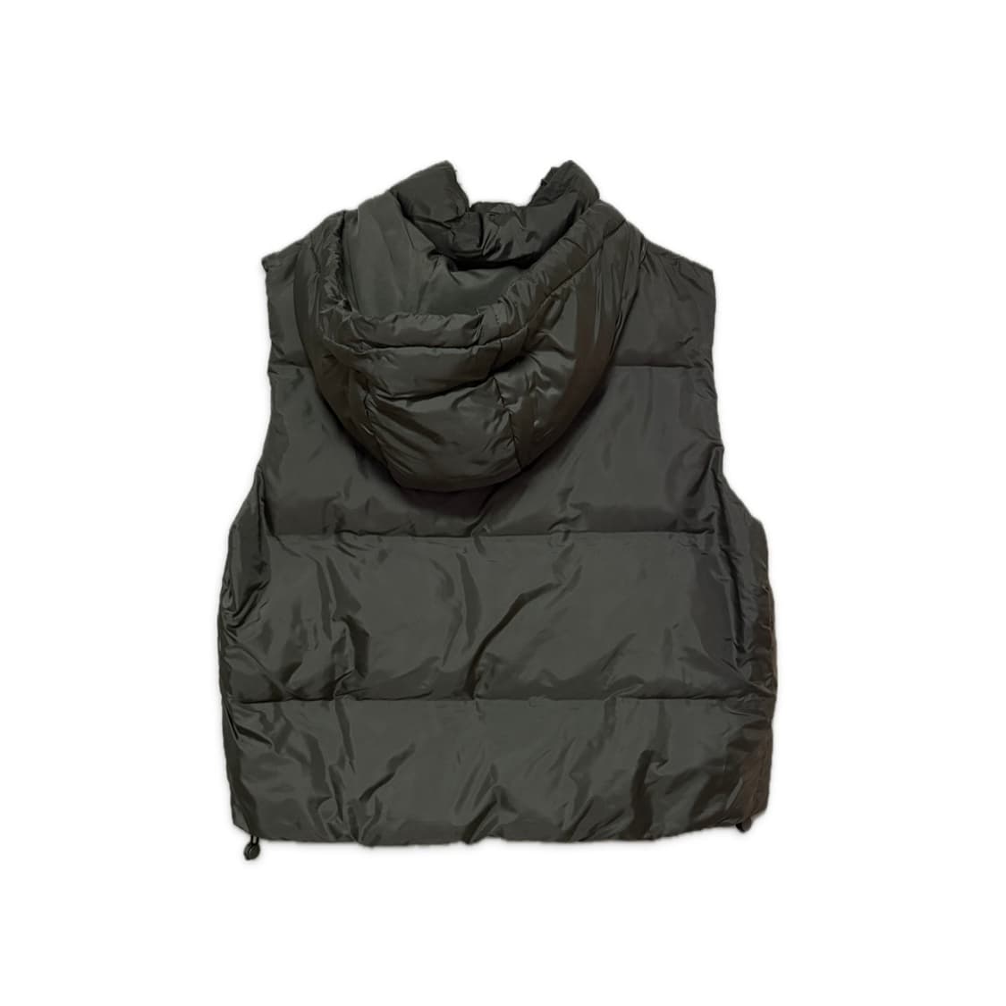 자라 숏 푸퍼 패딩 조끼 베스트 카키 상품이미지3