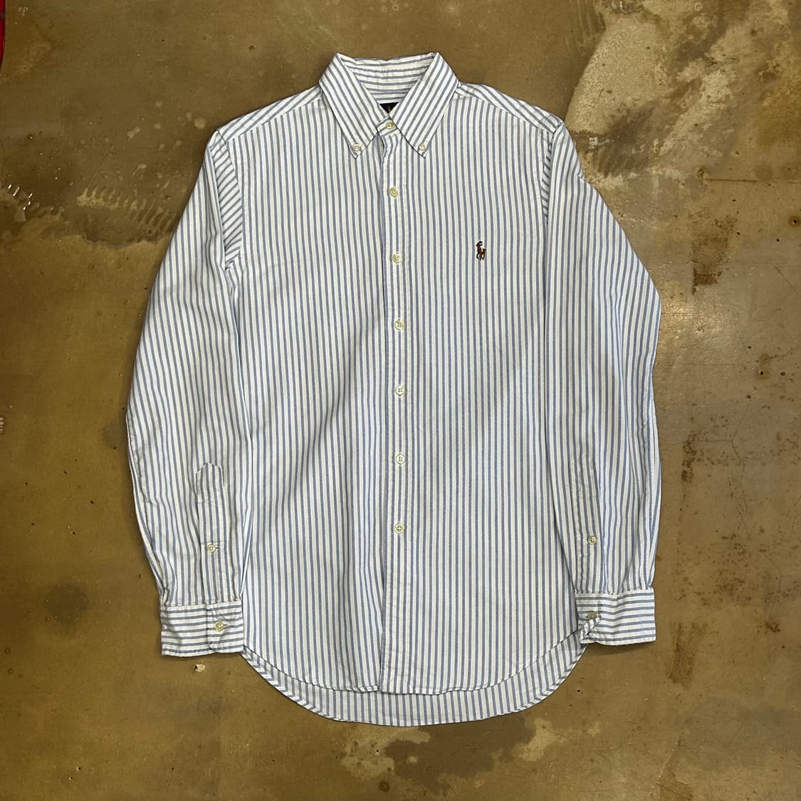 XS 폴로랄프로렌 스카이블루 스트라이프 셔츠 상품이미지2