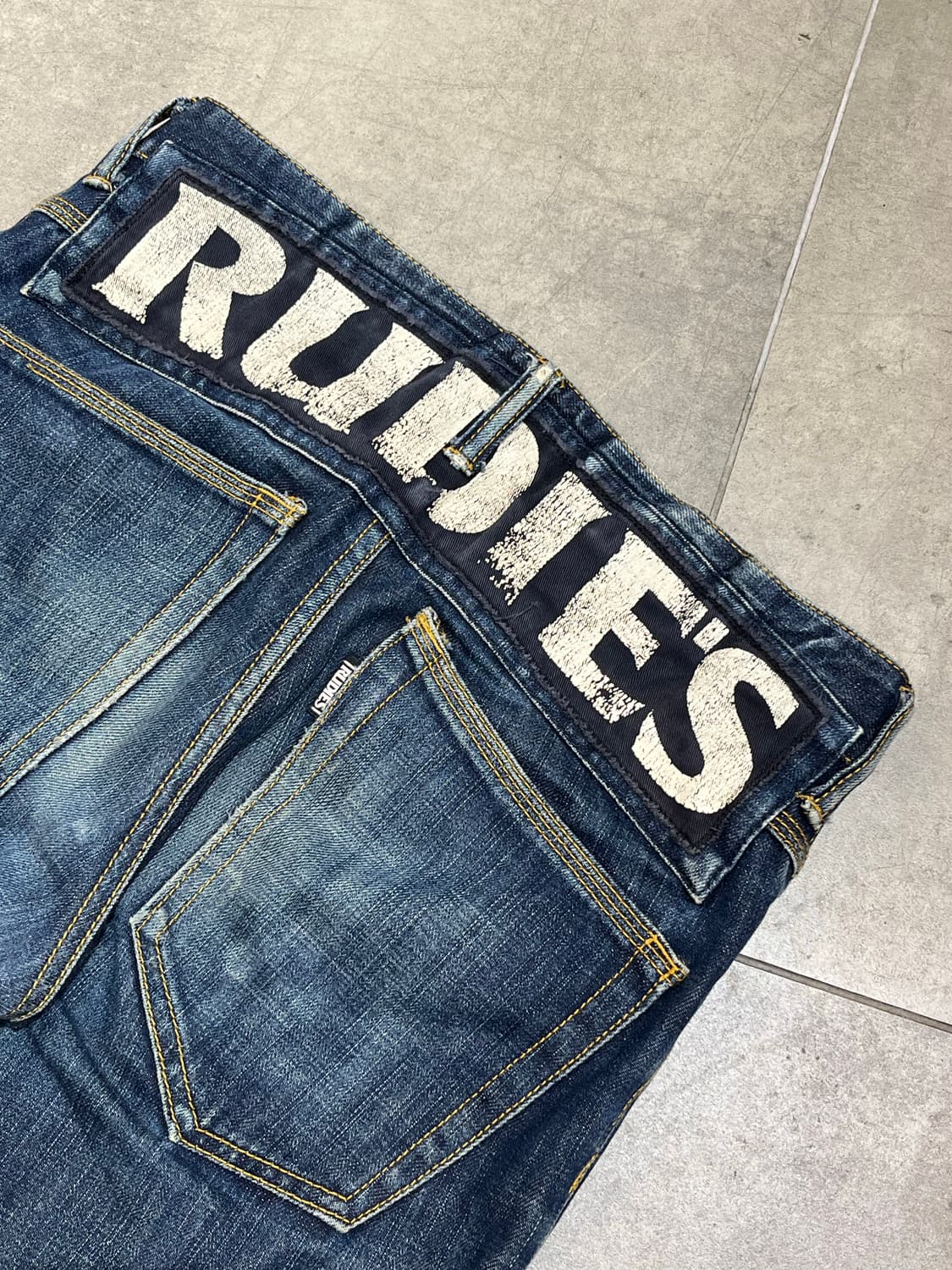 일본 빈티지 RUDIE’S 레터링 프린팅 와이드 데님 팬츠 상품이미지5