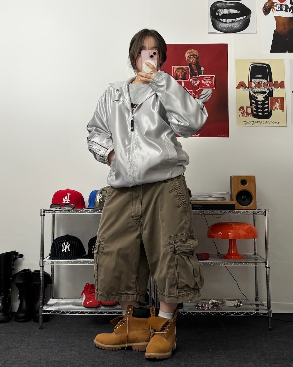 챔피온 재팬 00s 실버 바람막이 자켓 상품이미지3