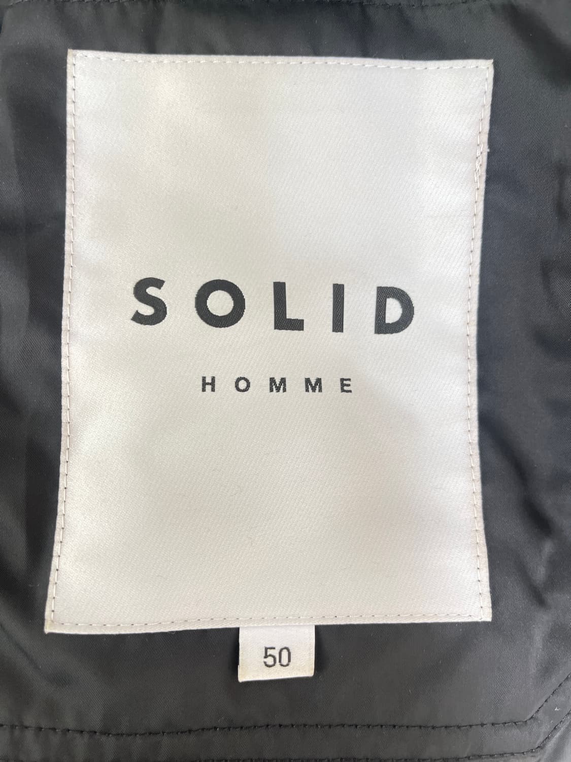 [거의 새것] 솔리드옴므 블랙 퀼팅 후드 집업 자켓 50사이즈 상품이미지4