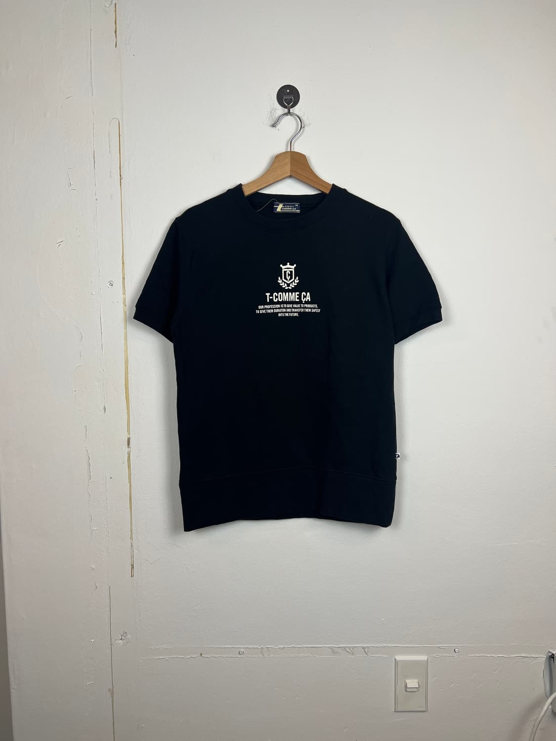 T253 T-COMME CA 검정 티셔츠 M 상품이미지1