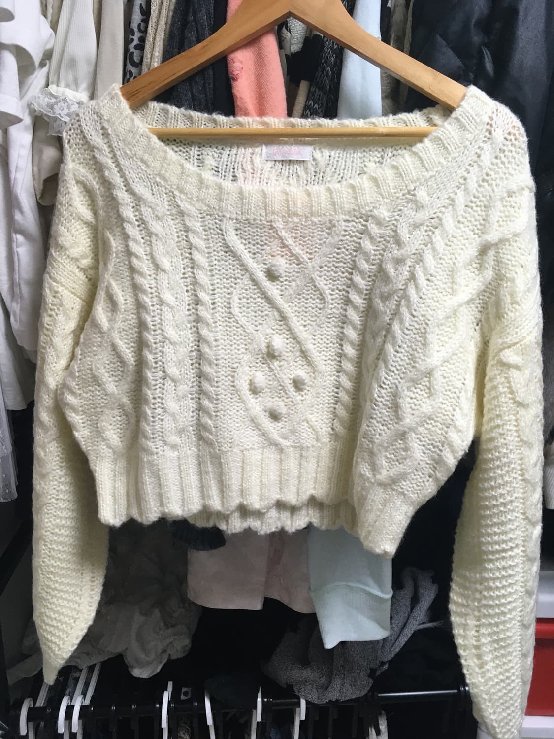 리즈리사 후와후와 리본 니트 상품이미지1