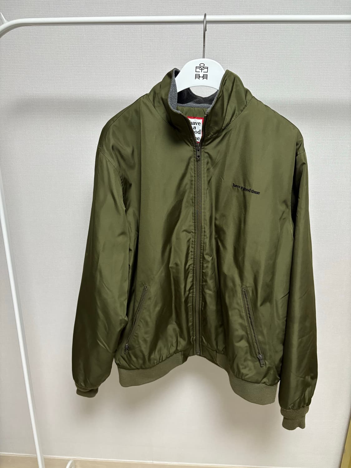해브어굿타임 카키색 자켓 상품이미지1