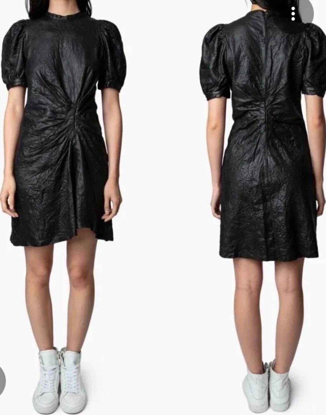 쟈딕앤볼테르 램스킨 셔링 반팔 원피스 S사이즈 상품이미지1