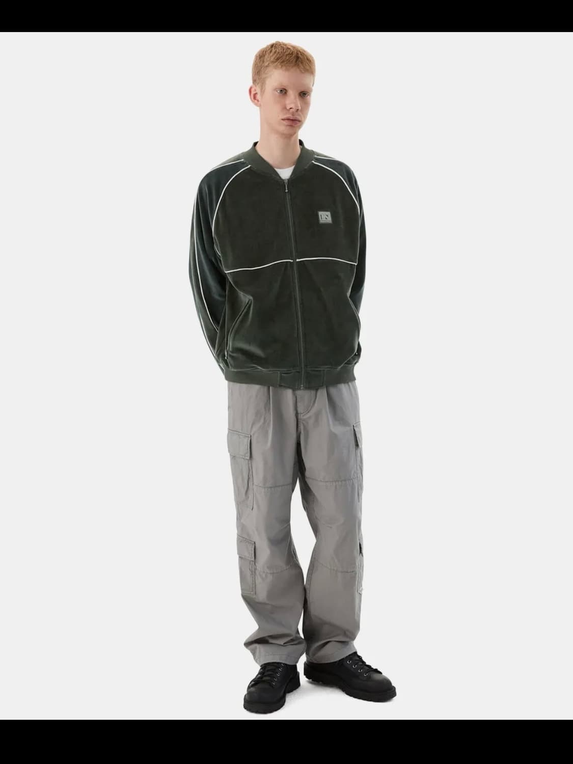 디스이즈네버댓 트랙 벨벳 자켓 그린 Velour Track Jacket 상품이미지1