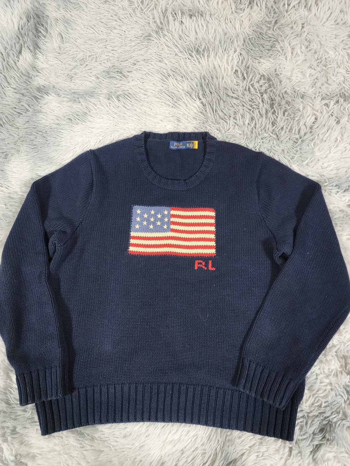 폴로 랄프로렌 성조기 여성 니트 네이비 상품이미지2